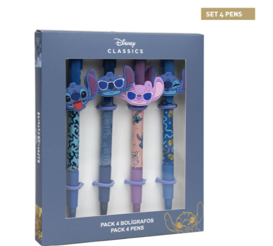 STITCH - Lot de 4x Stylos Topper