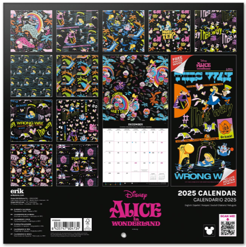 ALICE AUX PAYS DES MERVEILLES - Calendrier Mural 2025