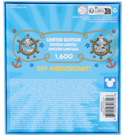 DISNEY - Donal Duck "90ème Anniversaire" - Pins 8cm Loungefly