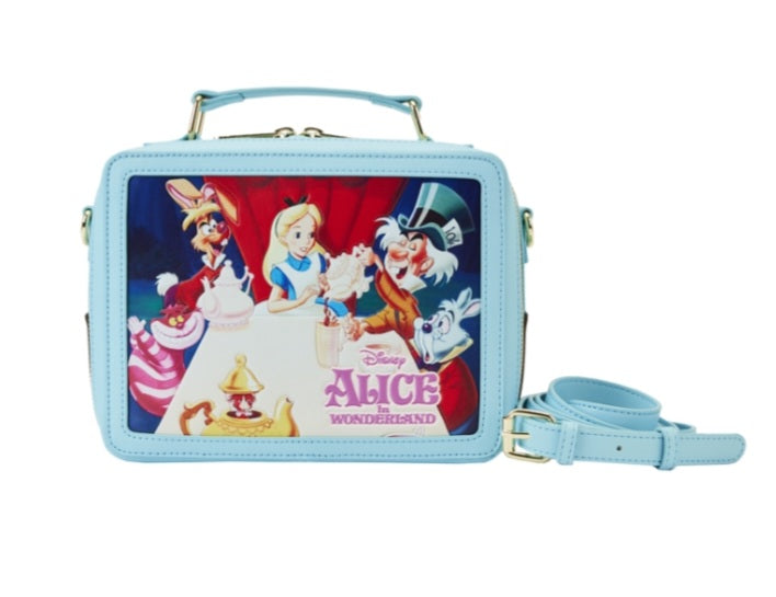 Alice in Wonderland classic movie lunch box crossbody bag Loungefly