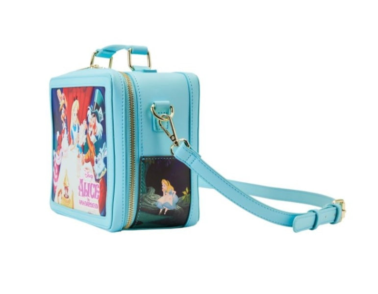 Alice in Wonderland classic movie lunch box crossbody bag Loungefly