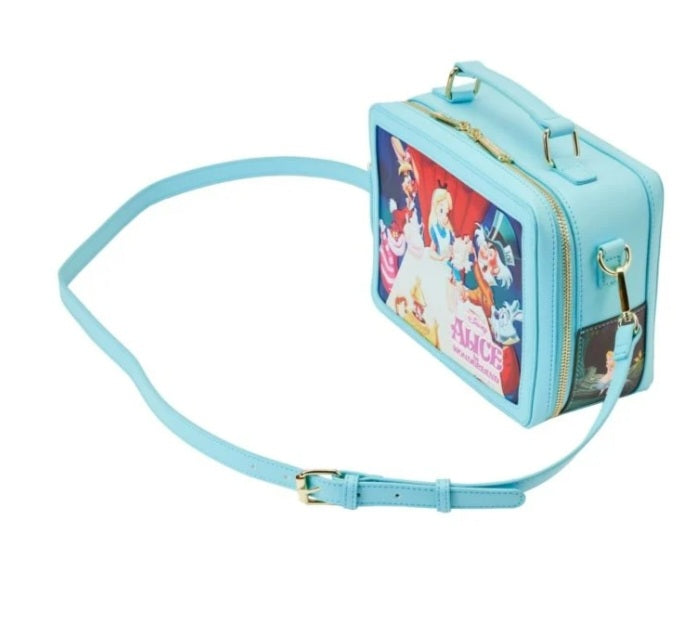 Alice in Wonderland classic movie lunch box crossbody bag Loungefly