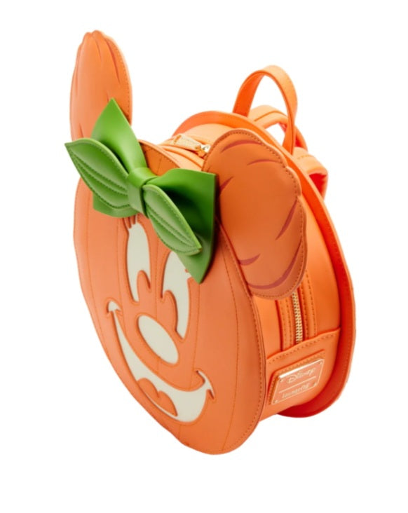 DISNEY - Citrouille Minnie Visage Rayonnant - Mini Sac à dos LoungeFly