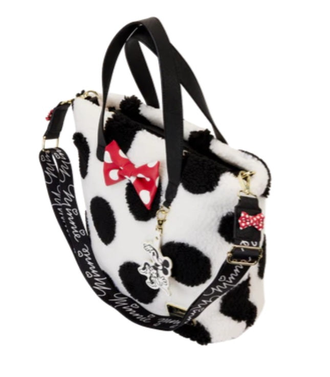 DISNEY - Minnie Rock The Dots Sherpa - Tote Bag Loungefly
