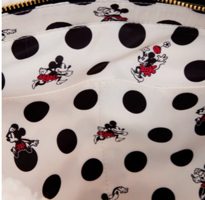 DISNEY - Minnie Rock The Dots Sherpa - Tote Bag Loungefly