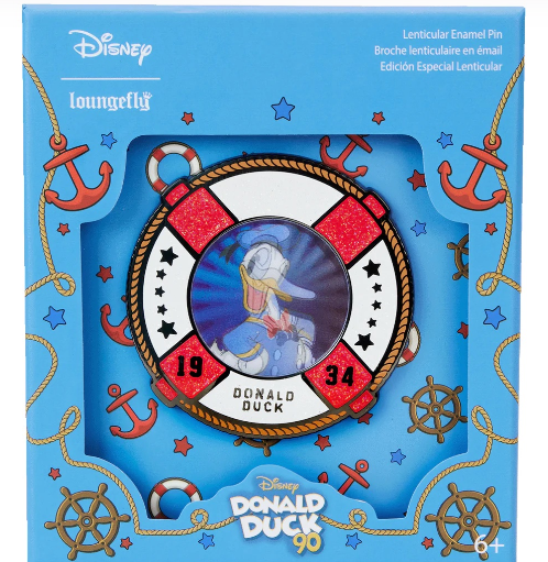 DISNEY - Donal Duck "90ème Anniversaire" - Pins 8cm Loungefly