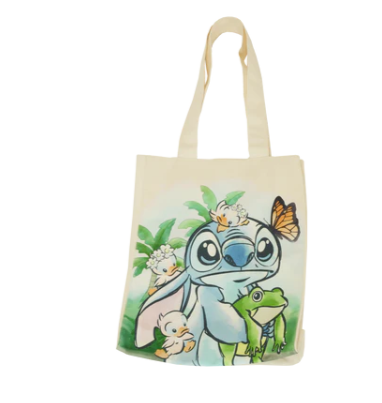 LILO ET STITCH - Spingtime Stitch - Canvas Tote Bag LoungeFly