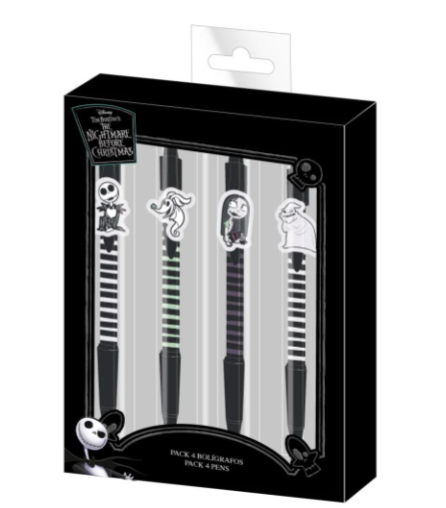L'ETRANGE NOEL de Mr JACK - Set de 4 Stylos à Bille