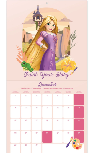 DISNEY - Princesses - Calendrier Mural 2025