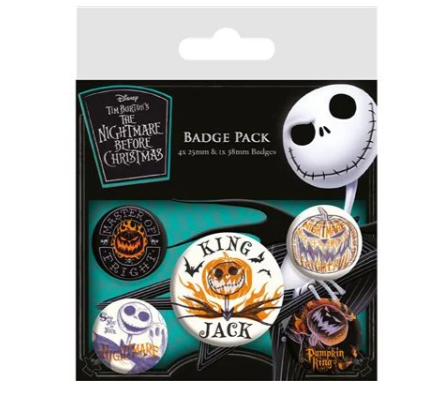 L'ETRANGE NOEL DE MONSIEUR JACK - Ombres Colorées - Pack 5 Badges