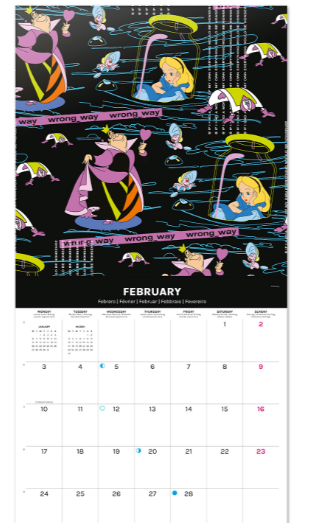 ALICE AUX PAYS DES MERVEILLES - Calendrier Mural 2025