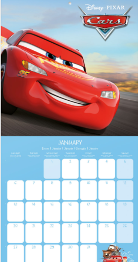 PIXAR - Films - Calendrier Mural 2025