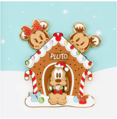 MICKEY ET AMIS - Pluto Maison pain d'épice - Pins 8cm Loungefly