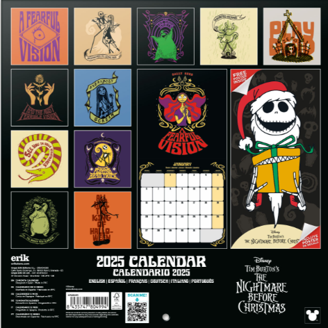 L'ETRANGE NOEL de Mr JACK - Calendrier Mural 2025
