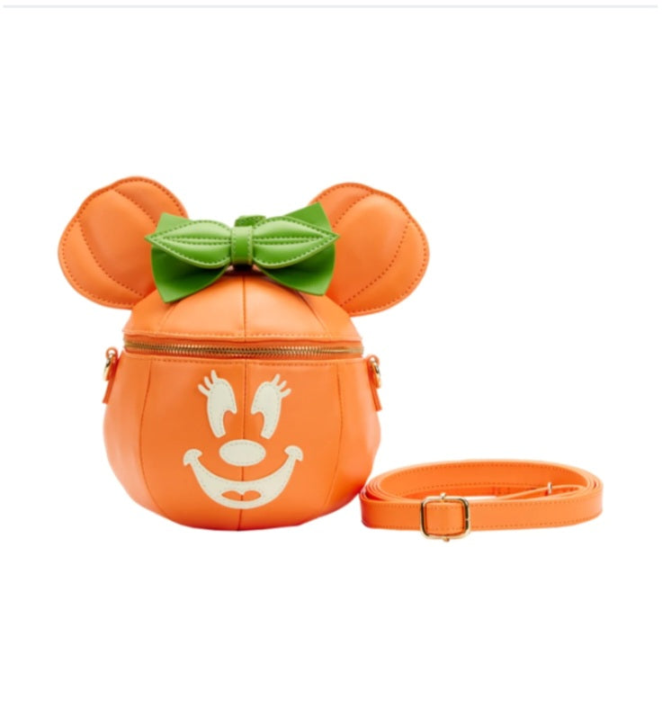 DISNEY - Citrouille Minnie Visage Rayonnant- Sac Bandoulière LoungeFly