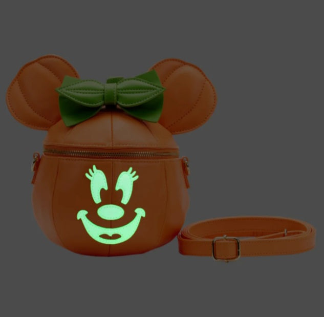 DISNEY - Citrouille Minnie Visage Rayonnant- Sac Bandoulière LoungeFly