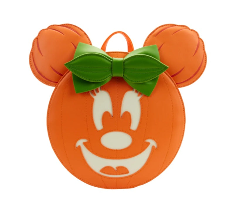 DISNEY - Citrouille Minnie Visage Rayonnant - Mini Sac à dos LoungeFly