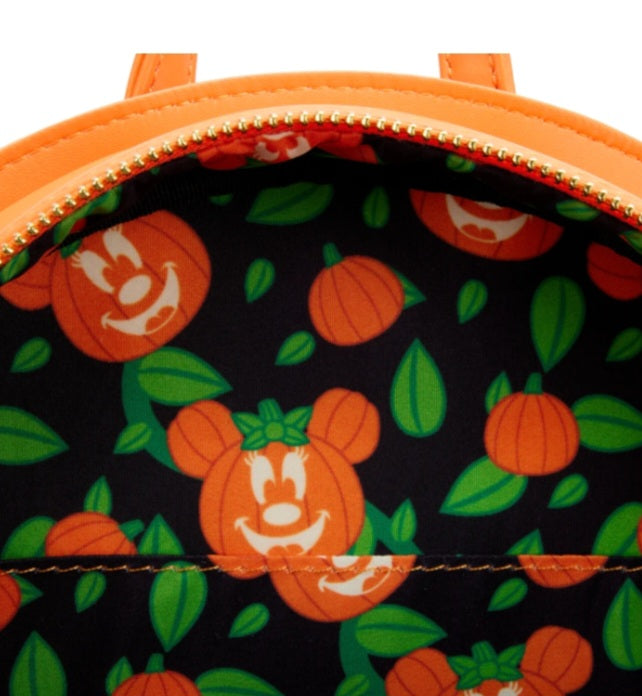 DISNEY - Citrouille Minnie Visage Rayonnant - Mini Sac à dos LoungeFly
