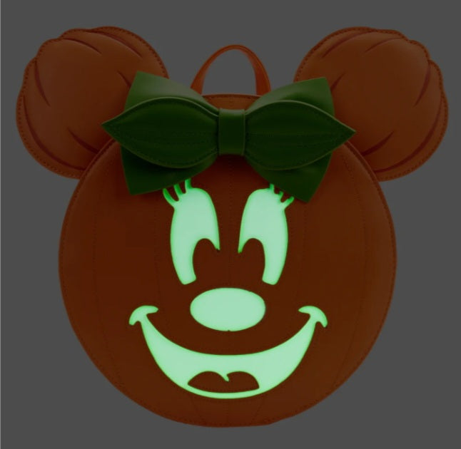 DISNEY - Citrouille Minnie Visage Rayonnant - Mini Sac à dos LoungeFly