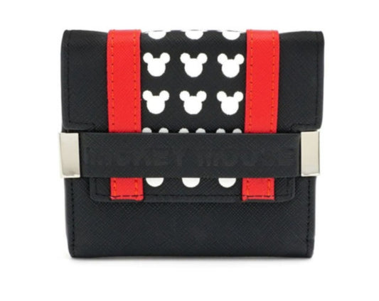 DISNEY - Portefeuille triptyque Mickey Red Stripe 'LoungeFly'