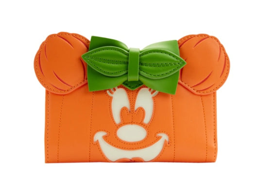 DISNEY - Citrouille Minnie Visage Rayonnant - Portefeuille LoungeFly