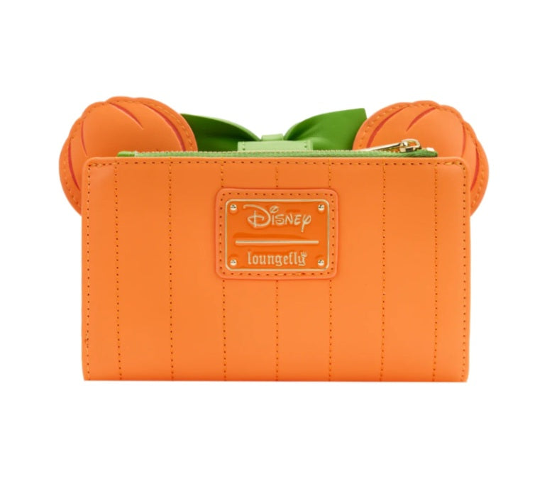 DISNEY - Citrouille Minnie Visage Rayonnant - Portefeuille LoungeFly
