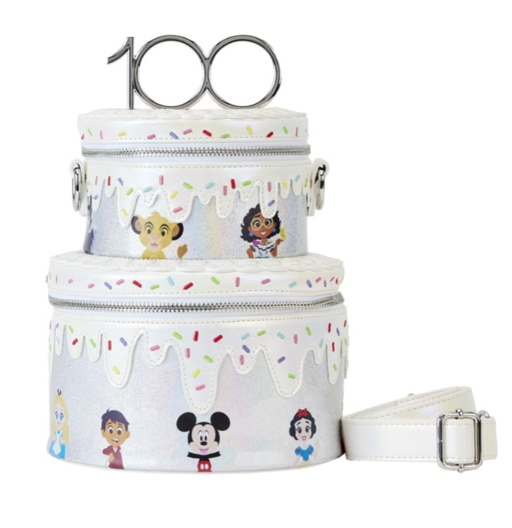 DISNEY 100 - Celebration Cake - Sac Bandoulière LoungeFly