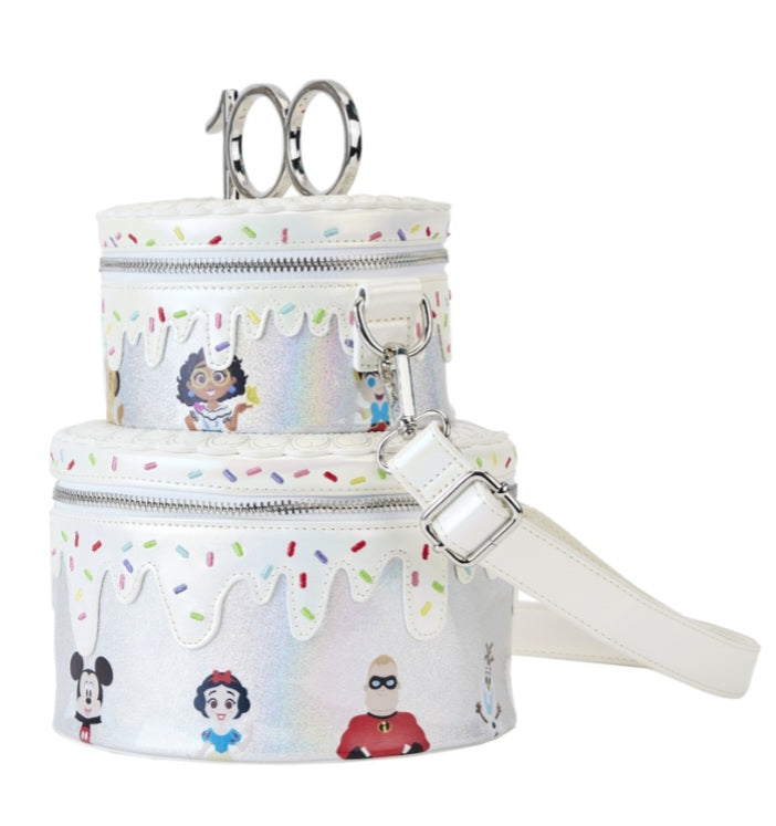 DISNEY 100 - Celebration Cake - Sac Bandoulière LoungeFly
