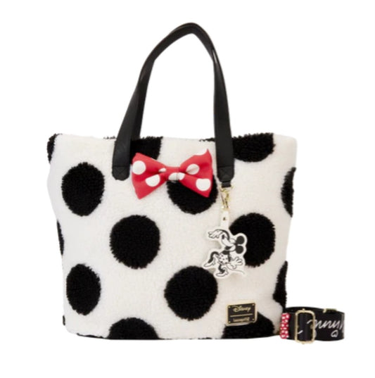 DISNEY - Minnie Rock The Dots Sherpa - Tote Bag Loungefly
