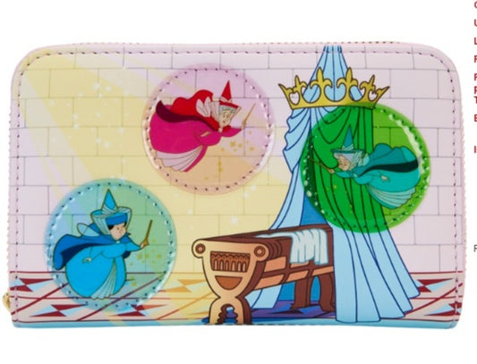 Disney Loungefly Portefeuille Belle Aux Bois Dormant Stained Glass Castle
