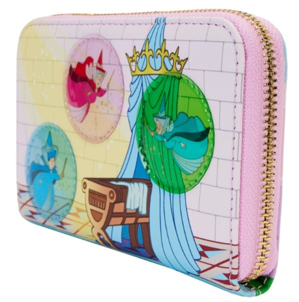 Disney Loungefly Portefeuille Belle Aux Bois Dormant Stained Glass Castle